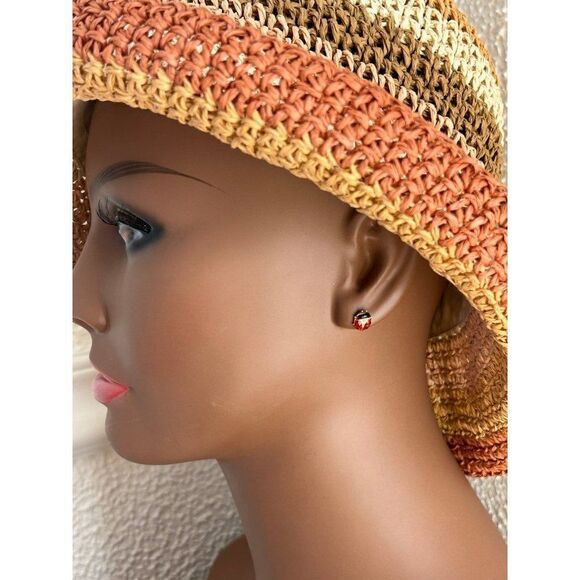 Tiny Ladybug Stud Earrings - Picture 5 of 5